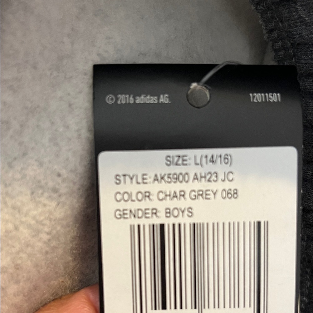 Adidas Kids Charcoal Joggers - Picture 8 of 10